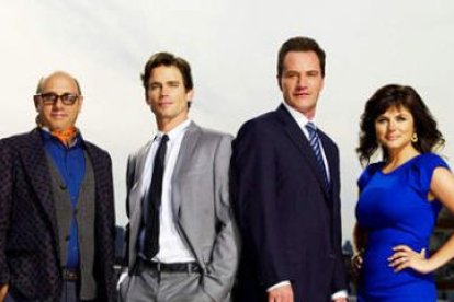 Los actores principales de «White Collar», teleserie basada en el trabajo del FBI americ