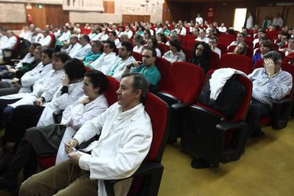 Una de las últimas reuniones convocadas por Villarig en el Hospital de León.