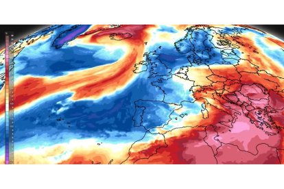 La masa de aire frío entrará por Galicia. METEORED