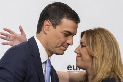 Pedro Sánchez y Susana Díaz, el pasado mes de junio en Sevilla.