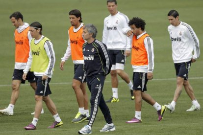 El Madrid entrenó ayer en Valdebebas tras conocer que jugarán con la Deportiva en Copa del Rey.