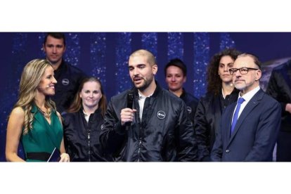 El astronauta leonés Pablo Alvarez Fernandez, tras la elección de la Agencia Espacial Europea. MOHAMMED BADRA