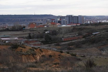 Parcelas de Navatejera donde se plantea la futura planta de biomasa de 18 millones de euros. JESÚS