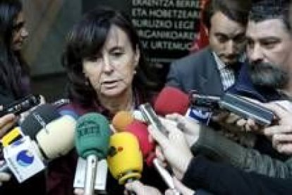 La presidenta del Tribunal Constitucional, Maria Emilia Casas, ayer