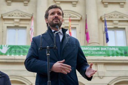 El líder del PP, Pablo Casado. L. RICO