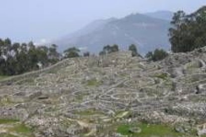 Poblado Celta descubierto en el monte de Santa Tecla de La Guarda, en Galicia