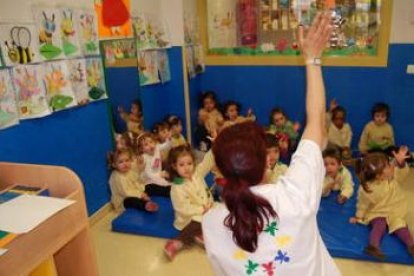 Una clase de la guardería Hermana Carmen Gómez de Trobajo del Camino.