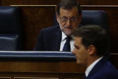 Albert Rivera y Mariano Rajoy, en el Congreso