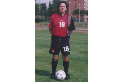 La leonesa Celsa García, con el uniforme de la selección española.