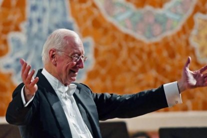 William Christie, en la interpretación de 'El Mesías' en el Palau de la Música, finalizada sin percances.