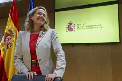 La vicepresidenta Nadia Calviño. JUAN CARLOS HIDALGO