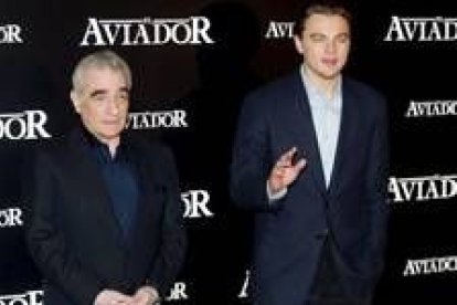 Martin Scorsese y Leonardo di Caprio, ayer en Madrid