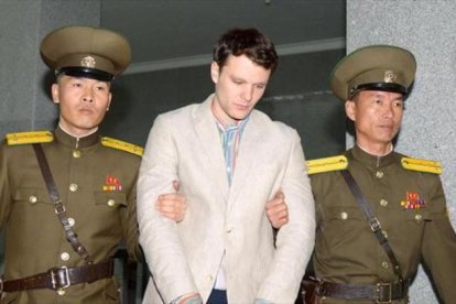 Otto Warmbier, en marzo del 2016, antes de conocer su sentencia.