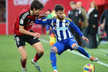 Moi Delgado fue titular en los dos últimos partidos disputados por la Deportiva. L. DE LA MATA