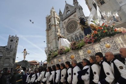 Procesión del Encuentro en León.