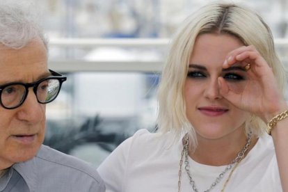 Woodu Allen y Kristen Stewart, en Cannes.