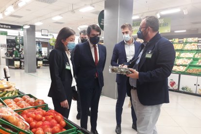 Suárez Quiñones, esta mañana en León. G.F