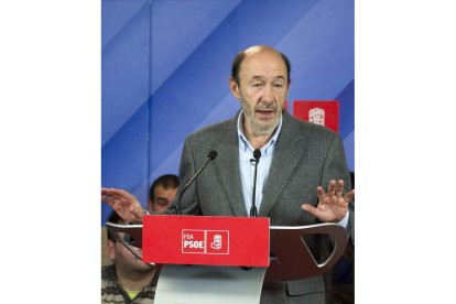 El aspirante a la Secretaría del PSOE, Alfredo Pérez Rubalcaba.