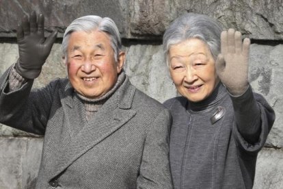 El emperador Akihito y la emperatriz Michiko el pasado febrero en Tokyo.