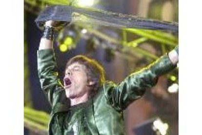 Mick Jagger durante el concierto que ofreció en Madrid