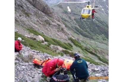 El rescate lo protagonizaron el grupo de rescate de la Junta y el Greim