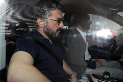 Gattuso, este martes al dejar las oficinas del Milan.