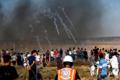 Las protestas en la Franja de Gaza. /