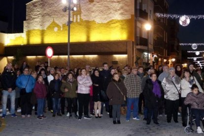 Concentración de condena del asesinato machista de La Pobla de Mafumet, ante el ayuntamiento de la localidad.