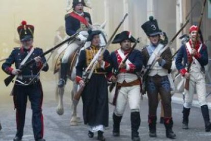 Recreación de la otra batalla napoleónica, que sucedió en Cacabelos