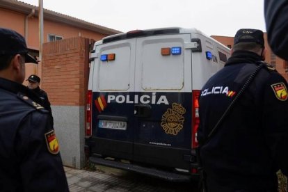 Furgón policial que llevó a los jugadores