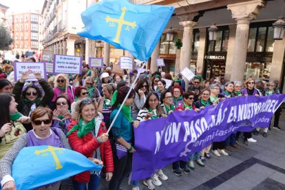 Unas cuatrocientas manifestantes, según fuentes policiales, han recorrido varias calles céntricas de Valladolid. NACHO GALLEGO