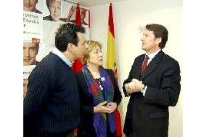 El candidato al Congreso, ayer en Soria