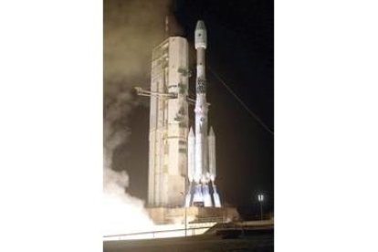 Imagen del lanzamiento del Ariane-4 en la Guayana francesa