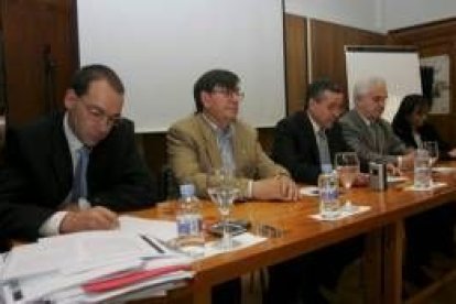 Javier lópez, Emilio Gutiérrez, José Varela y Teresa Aguado durante la inauguración