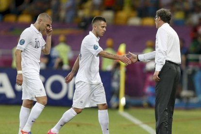 Blanc junto a Benzema.