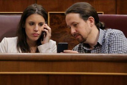 Pablo Iglesias e Irene Montero.