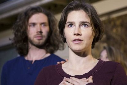 Amanda Knox, absuelta del asesinato de su compañera de piso.