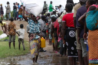 Miles de personas desplazadas en Mozambique por el ciclón Idai.