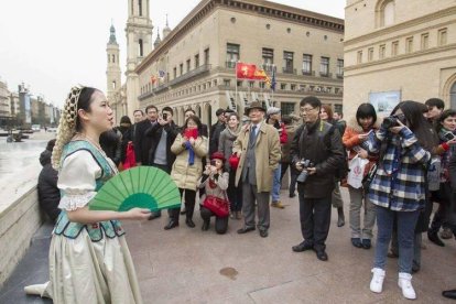 Messi, en la presentación de un acuerdo con la firma china Huawei.