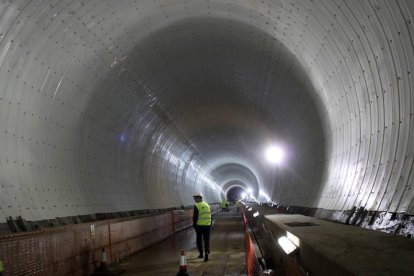 Interior de las obras de ejecución de la Variante