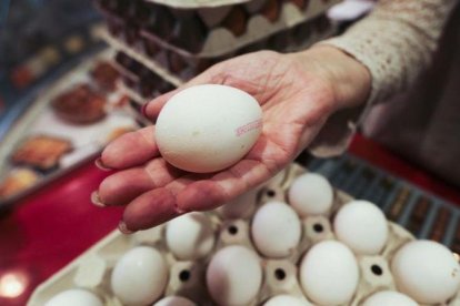 Huevos en una huevería de Barcelona.