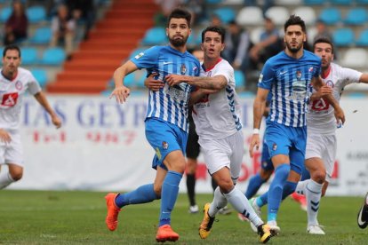 Andy marcó su cuarto gol de esta temporada ante la Gimnástica Segoviana. L. DE LA MATA