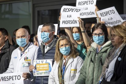 Una manifestación contra las agresiones en Sanidad. R.M.