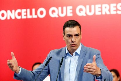 Pedro Sánchez en La Coruña. CABALAR