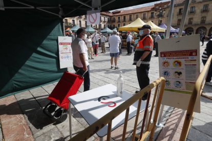 Imagen del mercado de fruta y verdura de la Plaza Mayor. RAMIRO