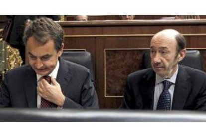 Zapatero y Rubalcaba, ayer en el Congreso durante la sesión de control al Gobierno.