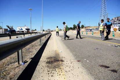 Lugar en el que se produjo el accidente, en imagen tomada poco después del hecho. SECUNDINO PÉREZ