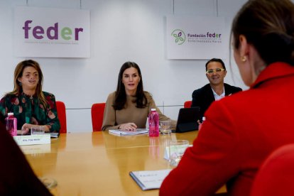 Un momento de la reunión de ayer presidida por la reina Letizia. J.J. GUILLÉN