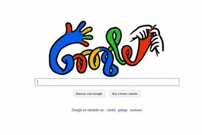 Google ha escogido este 'doodle', unas manos animadas tejiendo lana, para dar la bienvenida al solsticio de invierno.