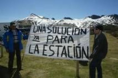 Imagen de archivo de una de las manifestaciones en favor de la estación de esquí de San Glorio